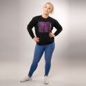 Ladies Raglan Sweat Cheerleader BlingBling PurpleDetailbild2