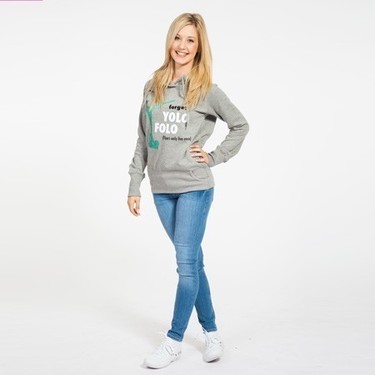 Women Organic Hoodie, Yolo FoloDetailbild - 1