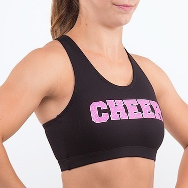 Sport Top - CHEER Pink Glitter