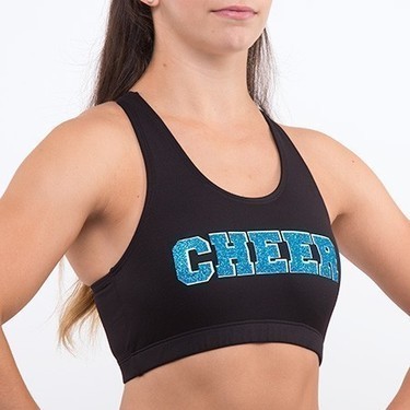 Sport Top - Cheer Blue Glitter