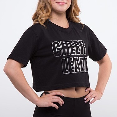 Ladies Short Oversized Tee - Cheerleader