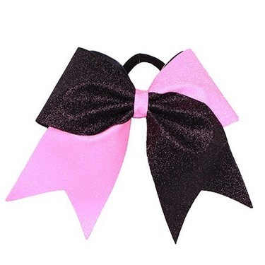 Hairbow - Glitter - Pink Black