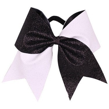 Hairbow - Glitter - White Black