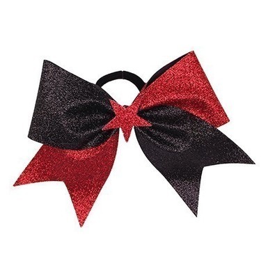 Hairbow - Glitter Star - Two Color Black RedDetailbild - 0