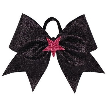 Hairbow - Glitter Star Black PinkDetailbild - 0