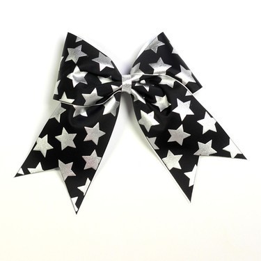 Hairbow - Silver Stars - Black Silver