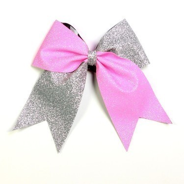 Hairbow - Glitter - Neonpink Silver