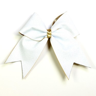 Hairbow - GlitterMetallic - Glitter White Metallic GoldDetailbild - 0