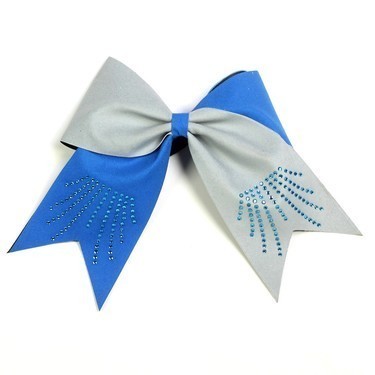 Hairbow - Waterfall Rhinestones Velvet - Grey Royalblue