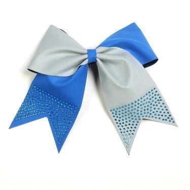 Hairbow - Rhinestone Velvet - Royalblau Grey