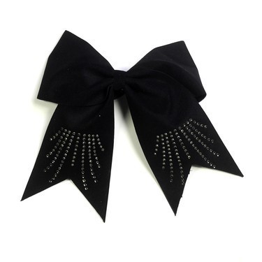 Hairbow - Waterfall Rhinestone Velvet - Black