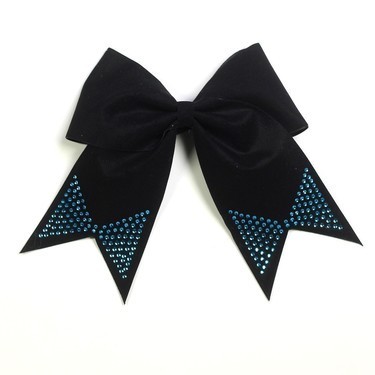 Hairbow - Rhinestone Velvet - Black Blue