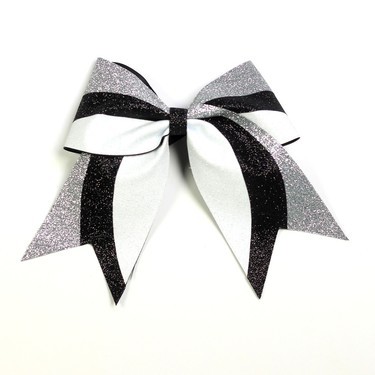 Hairbow - Glitter Tricolor - Silver Black WhiteDetailbild - 0