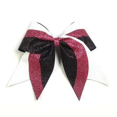 Hairbow - Glitter Tricolor - White Pink Black
