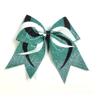 Hairbow - Glitter Graphics - Teal White BlackDetailbild - 0