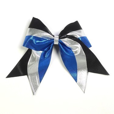 Hairbow - Metallic Tricolor - Black Silver Royalblau