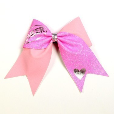 Hairbow - Cheer Heart Silver - Softpink Neonpink