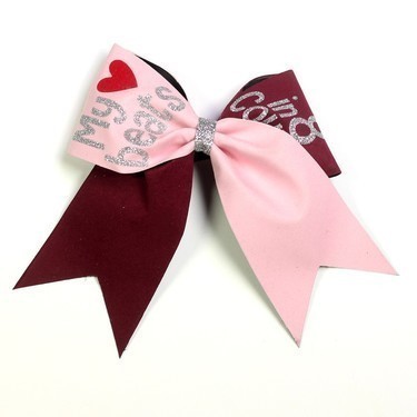 Hairbow - My Heart beats in 8 Counts - Maroon Softpink