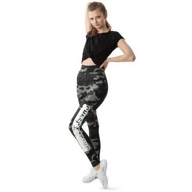 High Waist Camo Tech Leggings - Silver