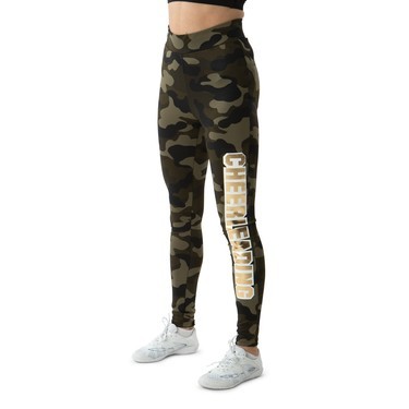 High Waist Camo Tech Leggings - Gold