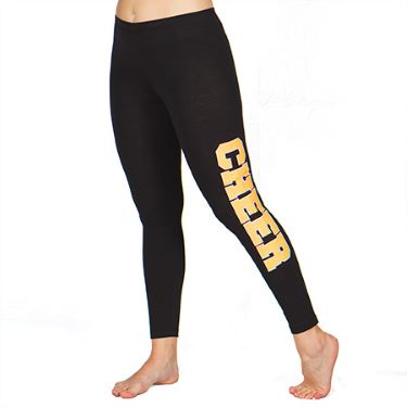 Women Legging - Cheer Glitter Orange