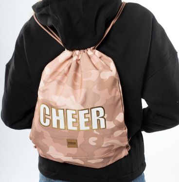 Gym Bag - Camo CHEER Gold