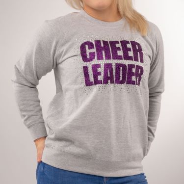 Ladies Raglan Sweat Cheerleader BlingBling PurpleDetailbild - 0