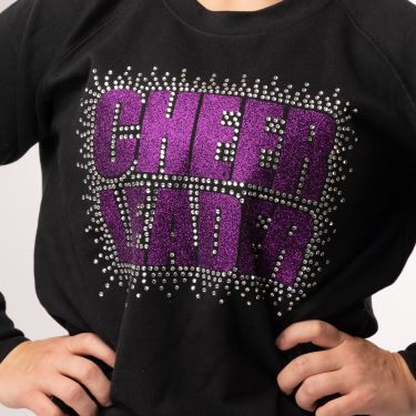 Ladies Raglan Sweat Cheerleader BlingBling PurpleDetailbild - 1