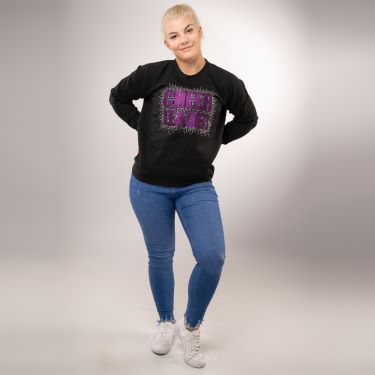 Ladies Raglan Sweat Cheerleader BlingBling PurpleDetailbild - 3