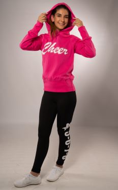 Ladies Hooded Sweatshirt Cheer BlingBling WhiteDetailbild - 1