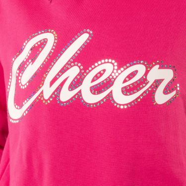 Ladies Hooded Sweatshirt Cheer BlingBling WhiteDetailbild - 2