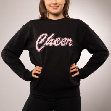 Ladies Cheerleaer Sweater BlingBling Softpink StrassDetailbild - 0