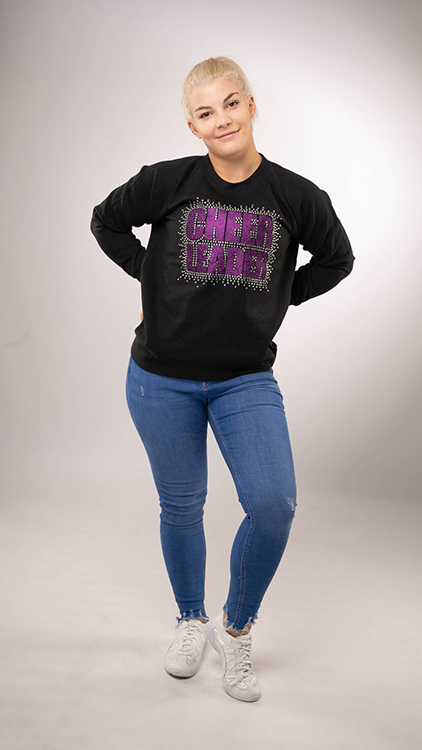 Statementsweater mit Glitter und Strass!
