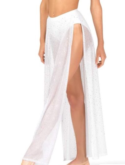 Damen Twinkle Chiffon Seitenschlitzrock - TW611