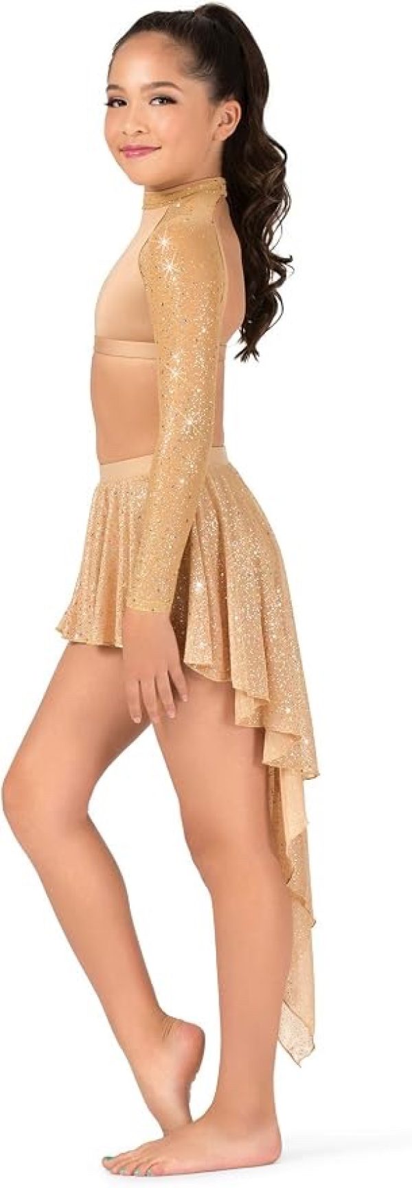 Glitter Knit High Skirt for Girls - TW310