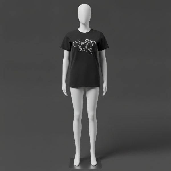 Cheerleading T-Shirt Black Schleife - YS