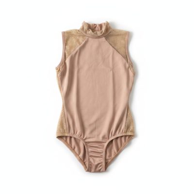 Child Mock Neck Open Back Leotard- TW322