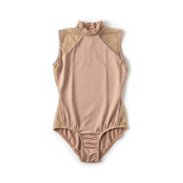 Child Mock Neck Open Back Leotard- TW322