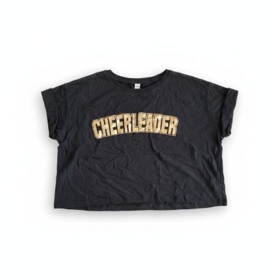 Cropped CheerLeader Shirt Black - L