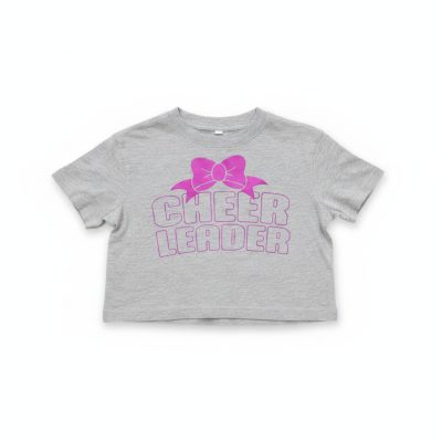 Girls Cropped Jersey Tee Cheerleader - YS