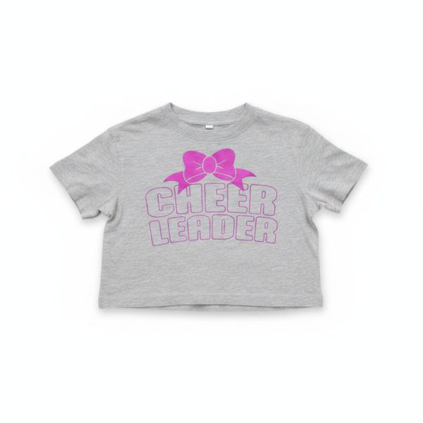 Girls Cropped Jersey Tee Cheerleader - YS