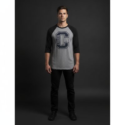 Sleeve Baseball Tee Black - YM