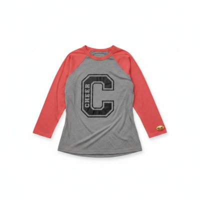 Sleeve Baseball Tee Red - YL