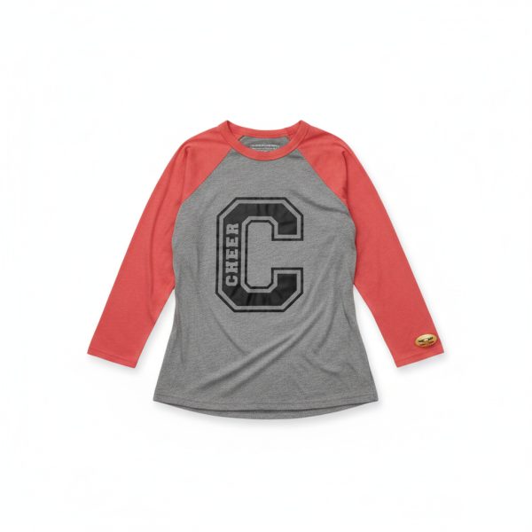Sleeve Baseball Tee Red - YL