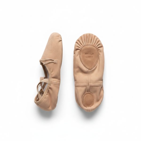 SPLIT-SOLE CANVAS BALLET SLIPPER BY ANGELO LUZIO - 246A