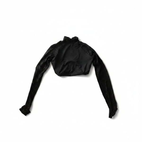 Twinkle Mesh Long Sleeve Crop Top - TW602